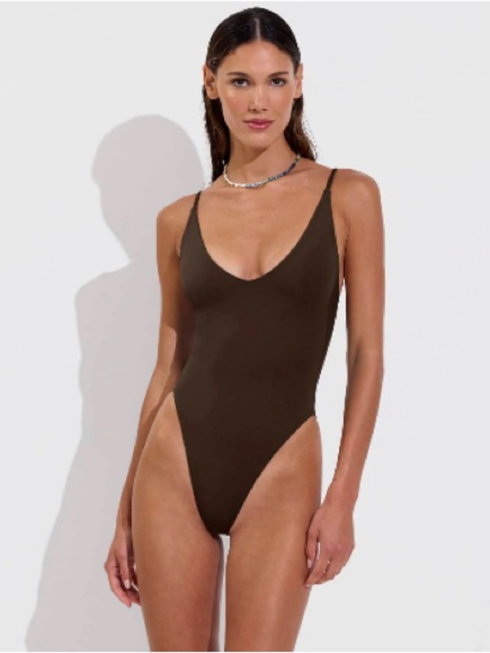 Left On Friday Black Cowl-Neck One-Piece Swimwear with Pink Tag